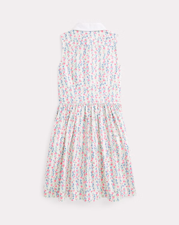 Floral Cotton Oxford Shirtdress