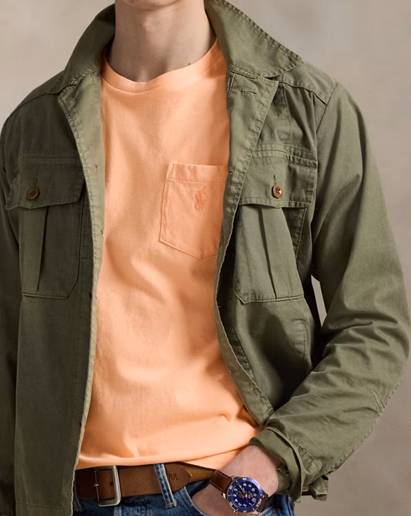 Custom Slim Mineral-Dyed Pocket T-Shirt