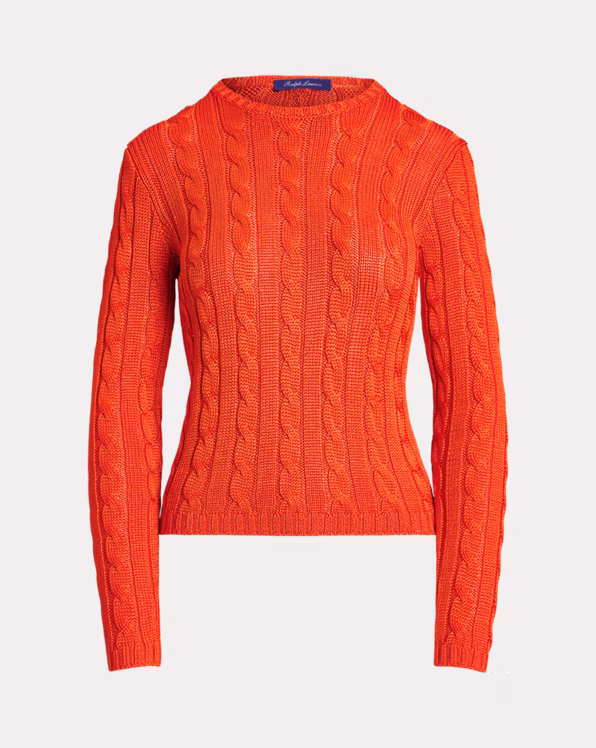 Cable-Knit Silk Crewneck Jumper