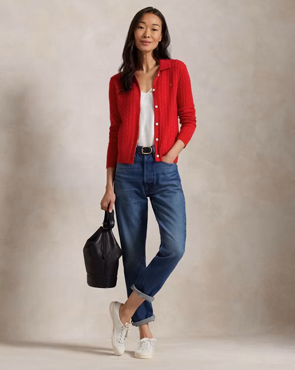 Cable-Knit Wool-Cashmere Cardigan