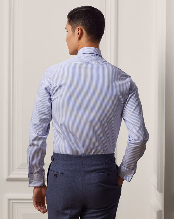 Bengal-Stripe Poplin French Cuff Shirt