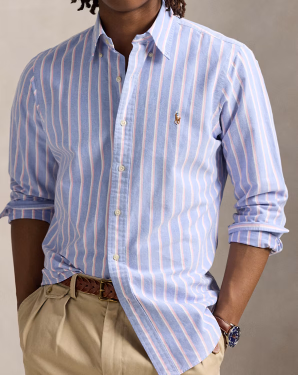 Custom Fit Striped Oxford Shirt