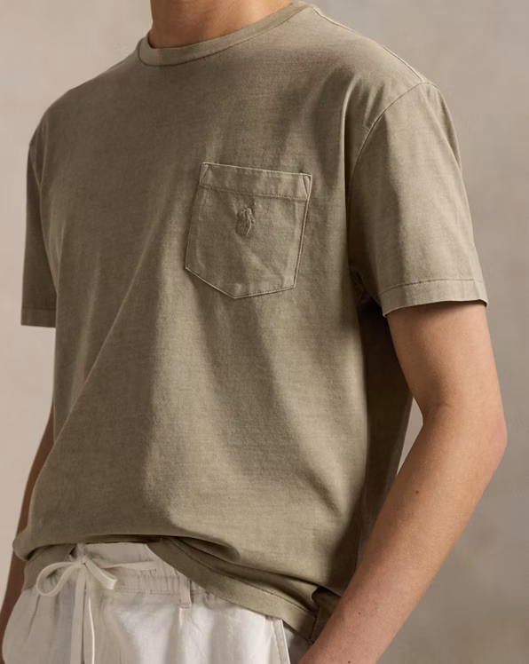 Custom Slim Mineral-Dyed Pocket T-Shirt