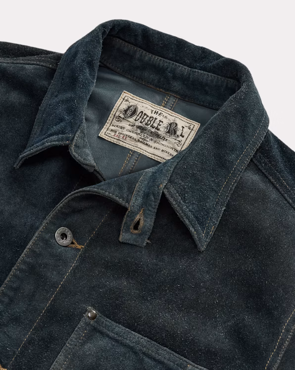 Indigo Roughout Suede Jacket