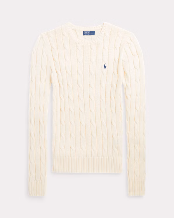 Cable-Knit Cotton Crewneck Jumper