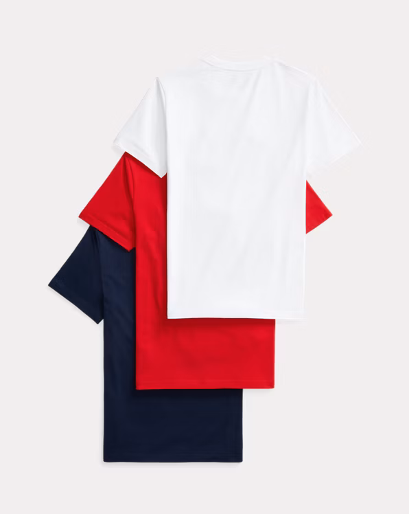 Cotton Jersey Crewneck T-Shirt 3-Pack