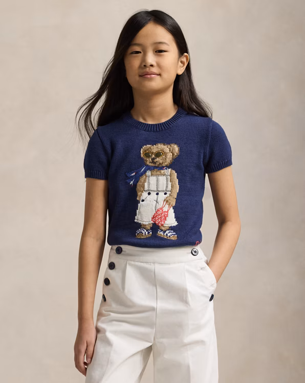 Polo Bear Cotton Short-Sleeve Jumper