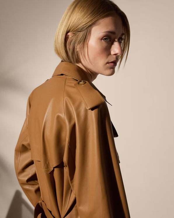 Niles Lambskin Trench Coat