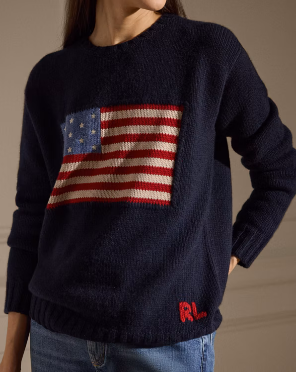 Flag Cashmere Crewneck Jumper