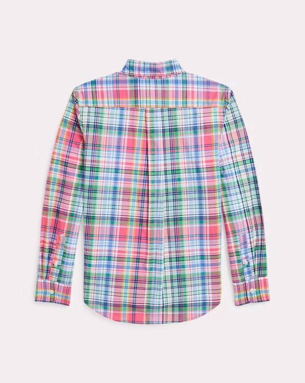 Plaid Cotton Poplin Shirt