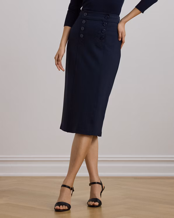 Ponte Sailor Pencil Skirt