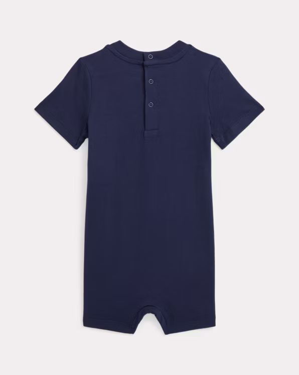 Dog-Print Cotton Jersey Shortall