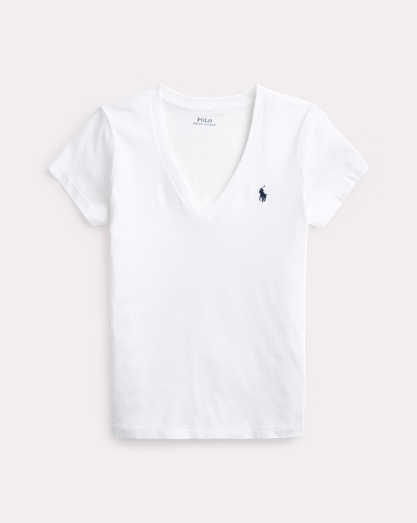 Cotton Jersey V-Neck T-Shirt