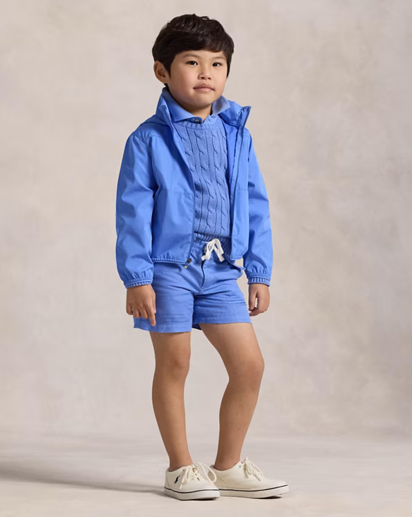 Packable Water-Repellent Hooded Jacket