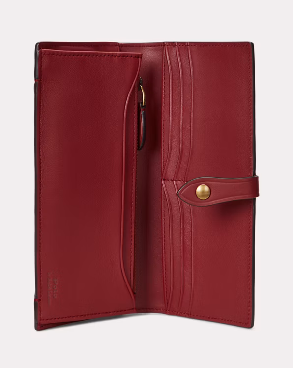 Polo Bear Leather Snap Wallet