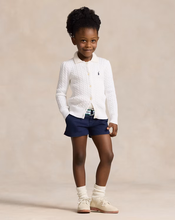 Mini-Cable Cotton Cardigan