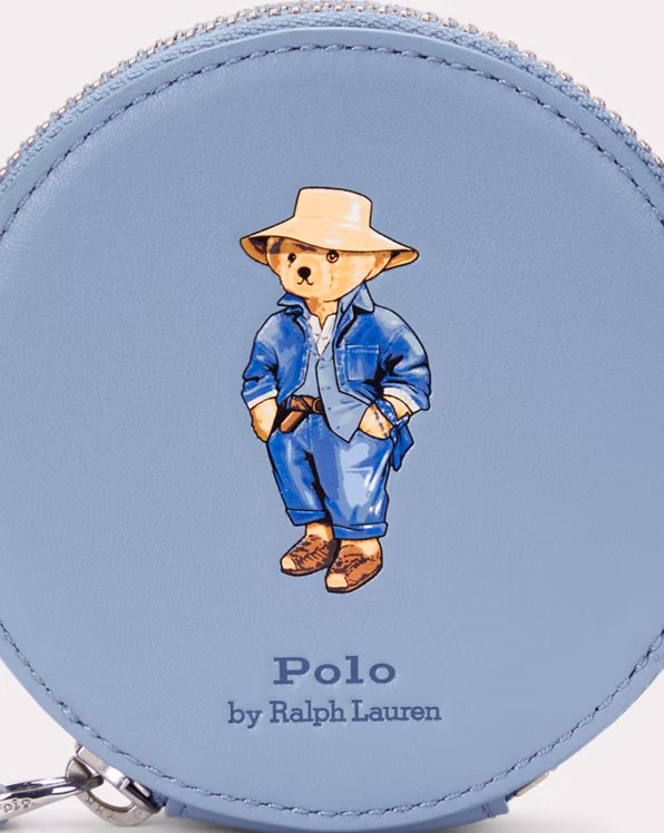 Polo Bear Leather Coin Pouch