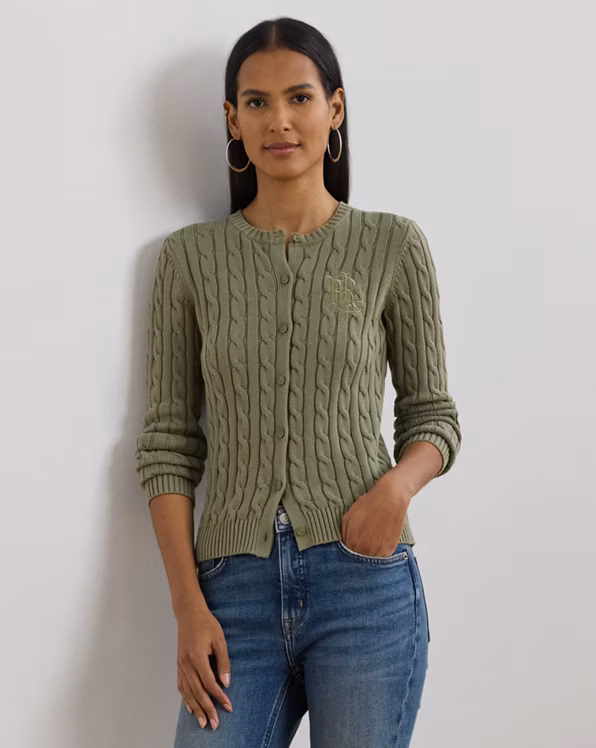 Cable-Knit Cotton Cardigan