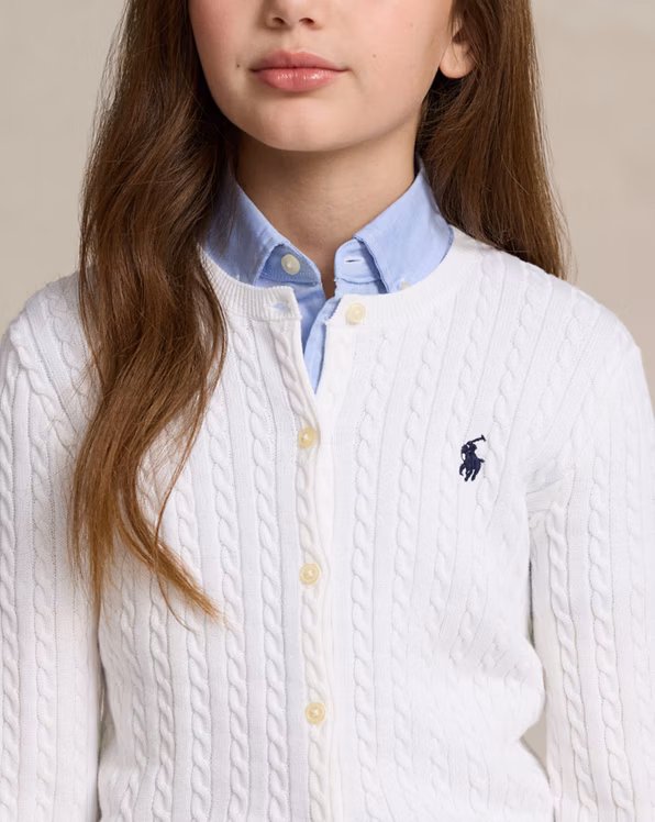 Mini-Cable Cotton Cardigan