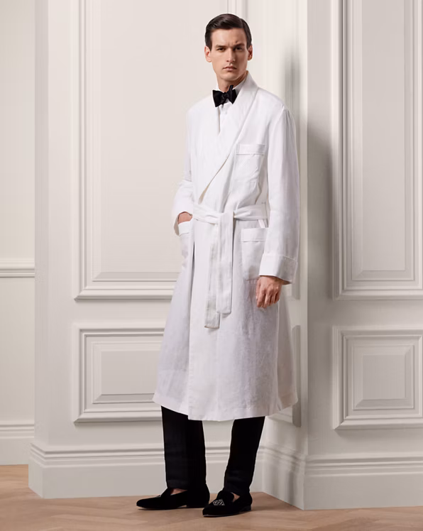 Monogram Linen Robe