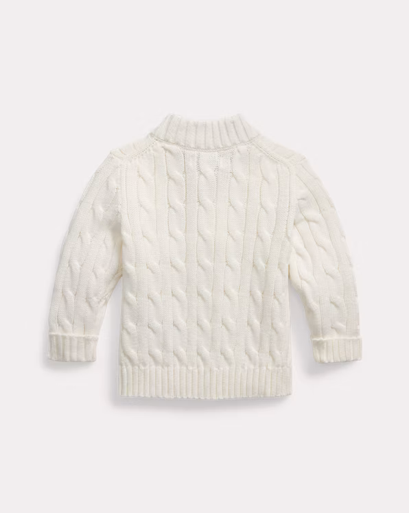 Cable-Knit Cotton Quarter-Zip Jumper