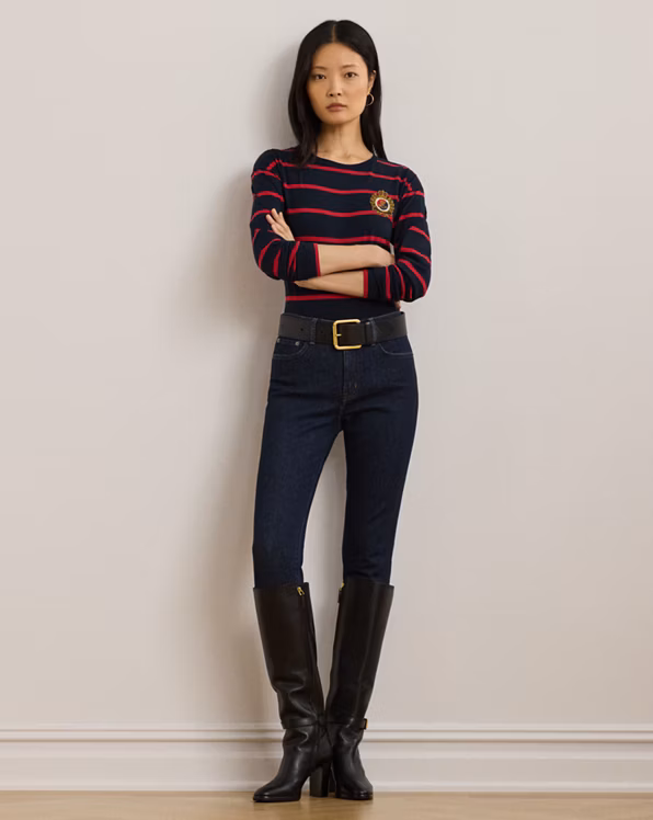 Striped Jersey Long-Sleeve Tee