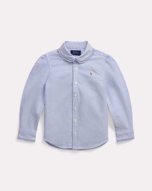 Ruffled Cotton Oxford Shirt