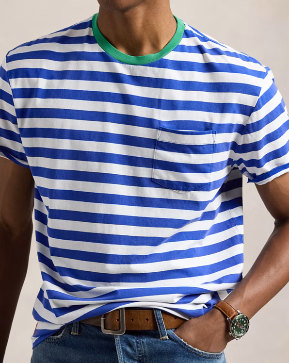 Classic Fit Striped Jersey T-Shirt