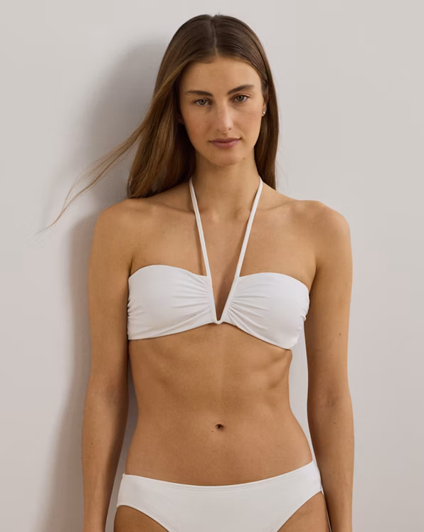 Shirred Bandeau Bikini Top