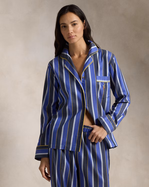 Striped Long-Sleeve Pyjama Set