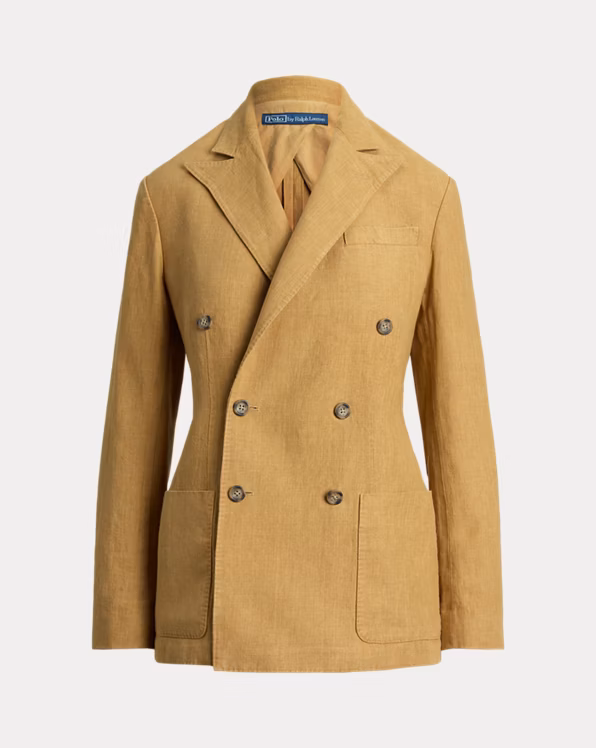 Double-Breasted Linen Blazer