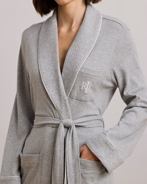 Quilted Shawl-Collar Robe