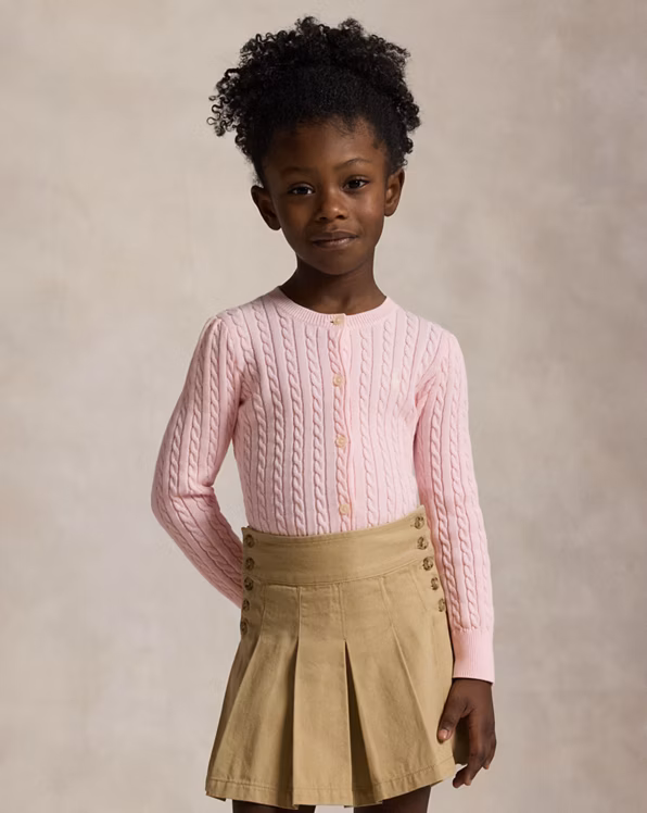 Mini-Cable Cotton Cardigan