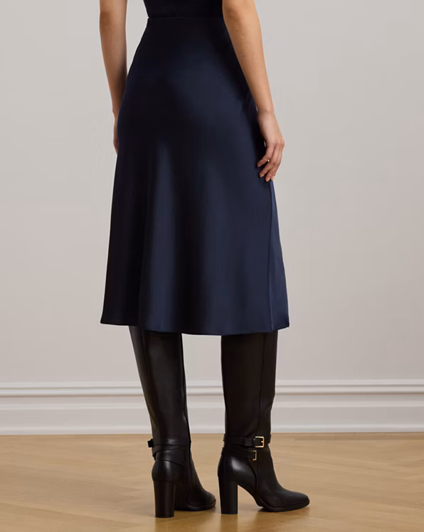 Satin Charmeuse Midi Skirt