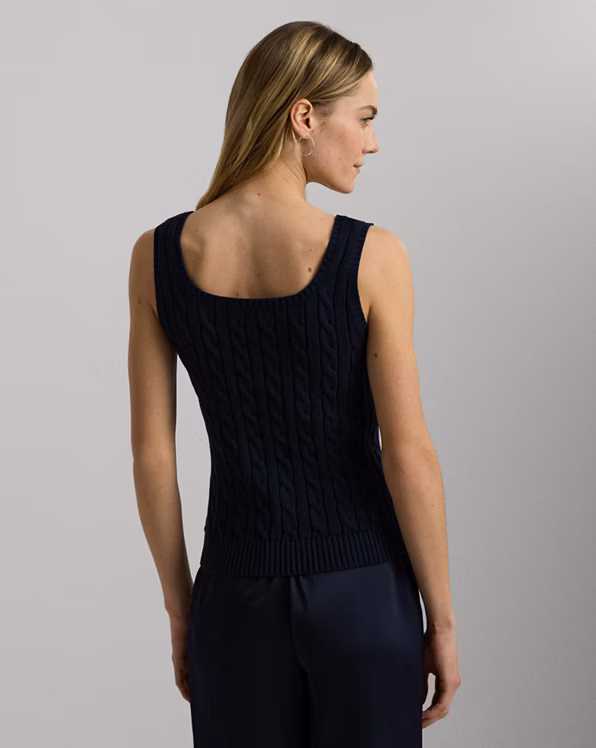 Cable-Knit Sleeveless Jumper