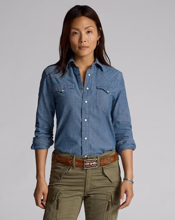 Indigo Chambray Western Shirt