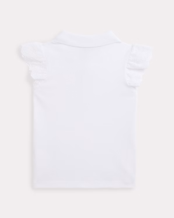 Eyelet Stretch Mesh Polo Shirt