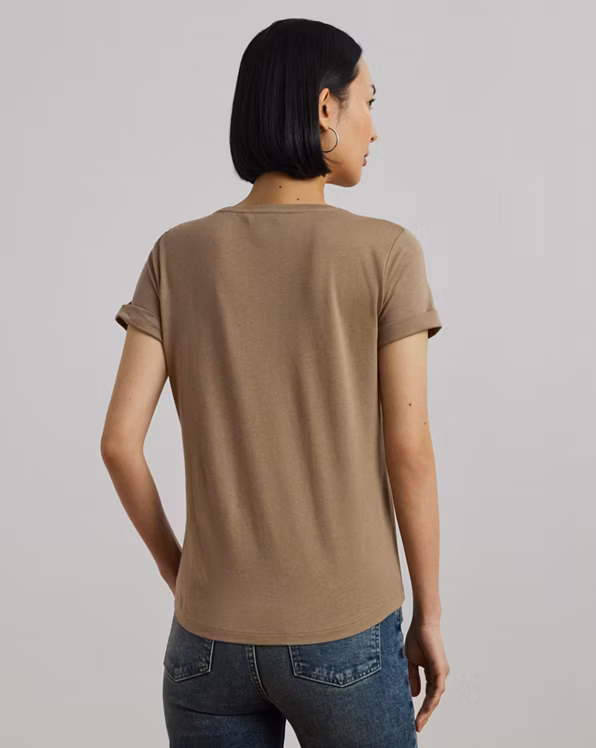 Embroidered-Logo Cotton-Blend Jersey Tee