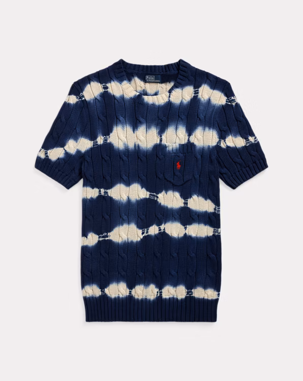 Tie-Dye Cable Cotton Jumper