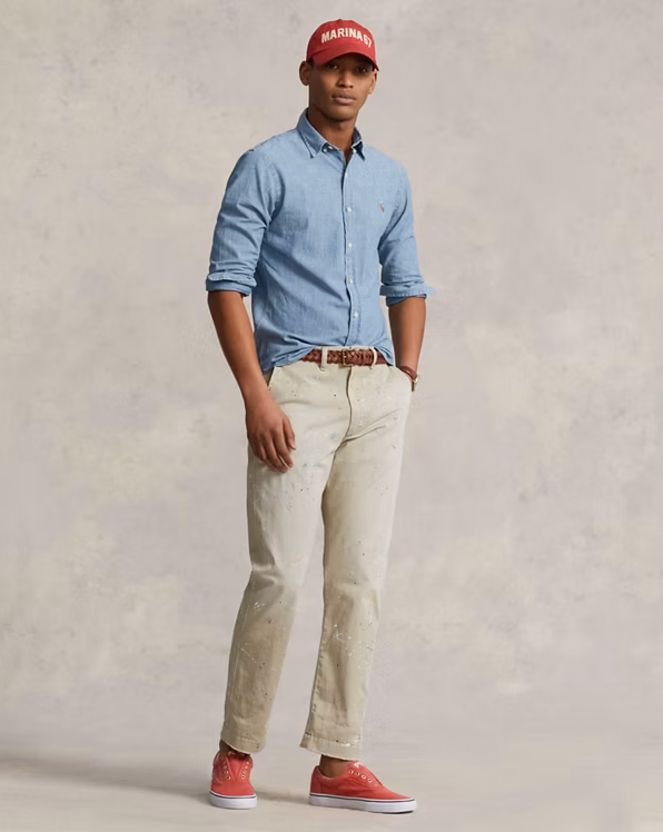 Slim Fit Chambray Shirt