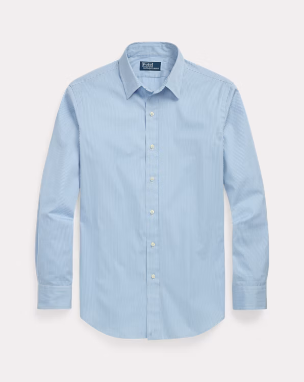 Classic Fit Striped Poplin Shirt