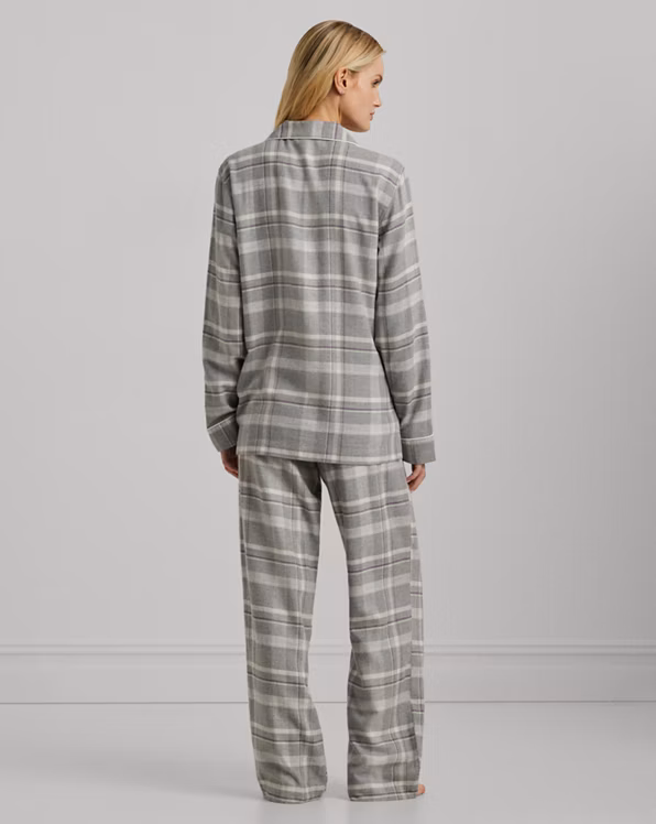 Plaid Herringbone Twill Sleep Set