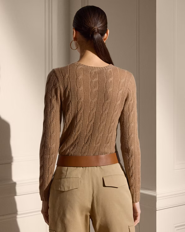 Cable-Knit Cashmere Crewneck Jumper