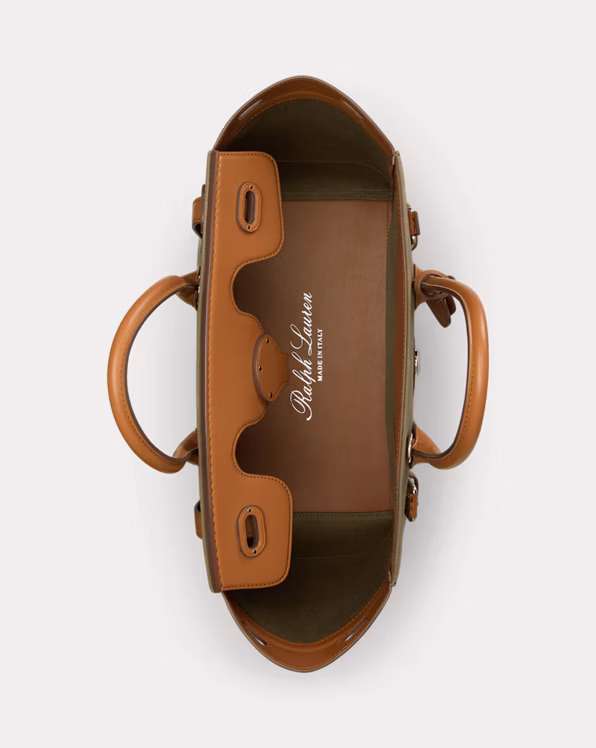 Soft Ricky 33 Calfskin-Trim Canvas Bag