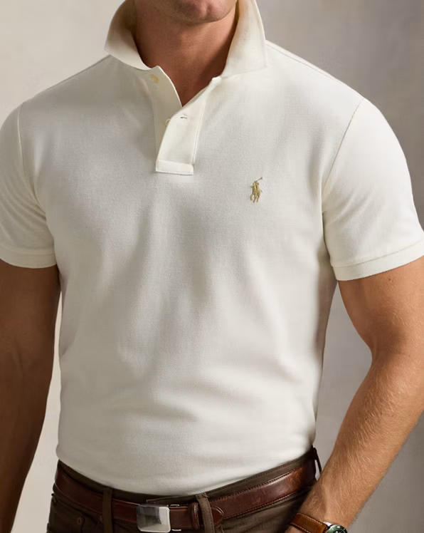 Custom Slim Fit Mesh Polo Shirt