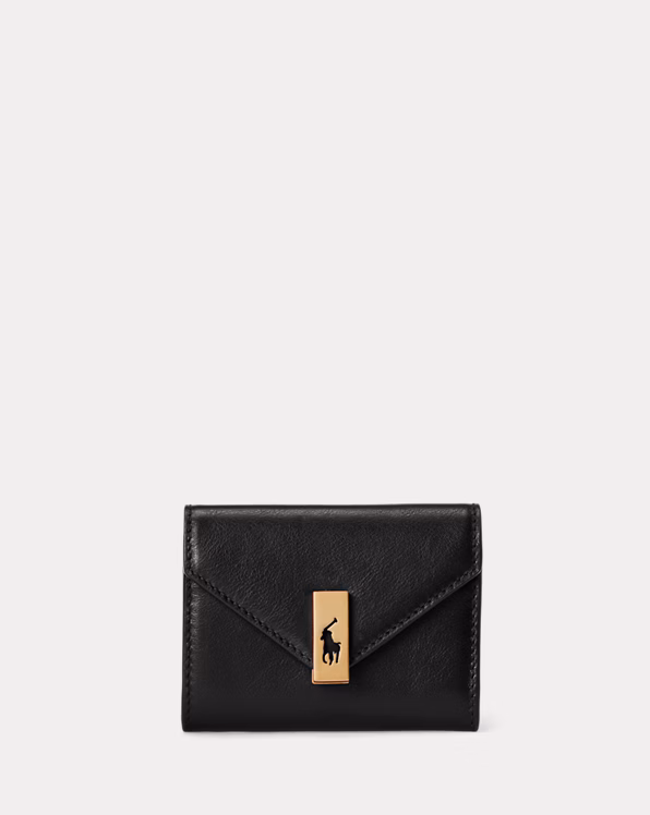 Polo ID Leather Fold-Over Card Case
