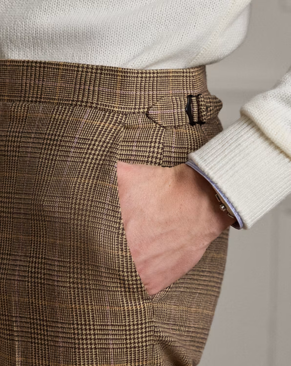 Gregory Handmade Glen Plaid Suit Trouser