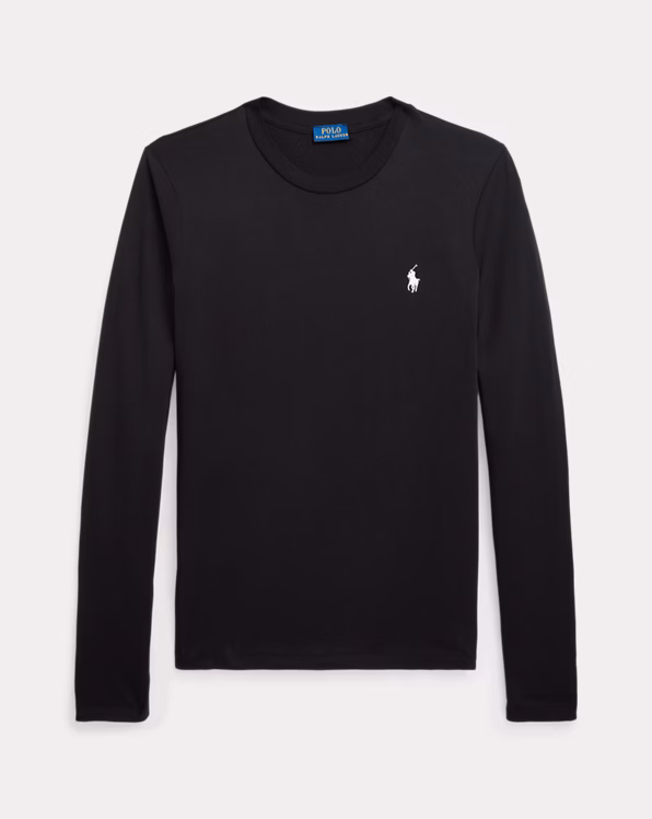 Long-Sleeve Jersey Crewneck T-Shirt