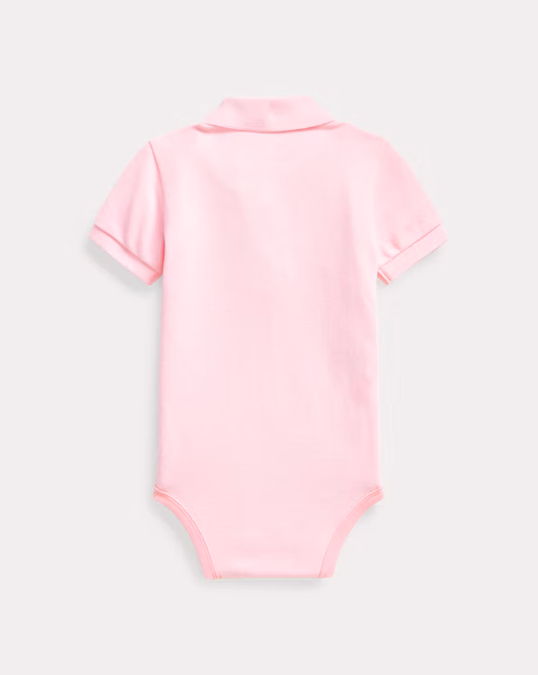 Cotton Mesh Polo Bodysuit