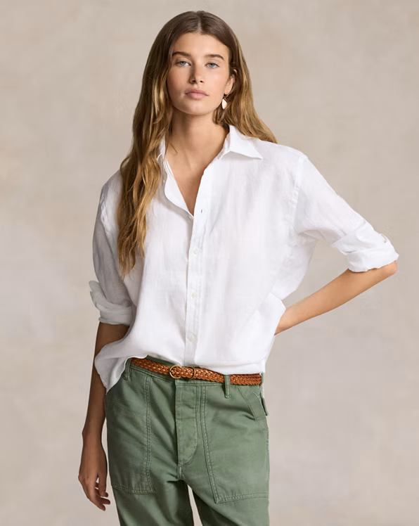 Oversize Fit Linen Shirt